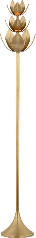 Alberto 70" Floor Torchiere | Antique-Burnished Brass