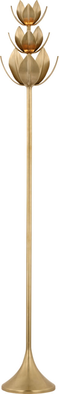 Alberto 70" Floor Torchiere | Antique-Burnished Brass