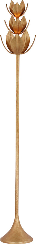 Alberto 70" Floor Torchiere | Antique Gold Leaf