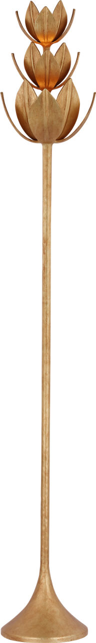 Alberto 70" Floor Torchiere | Antique Gold Leaf