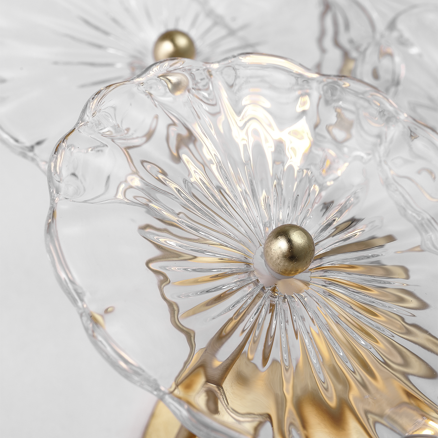 Gianna 21" Layered Sconce | Gild | Clear Glass