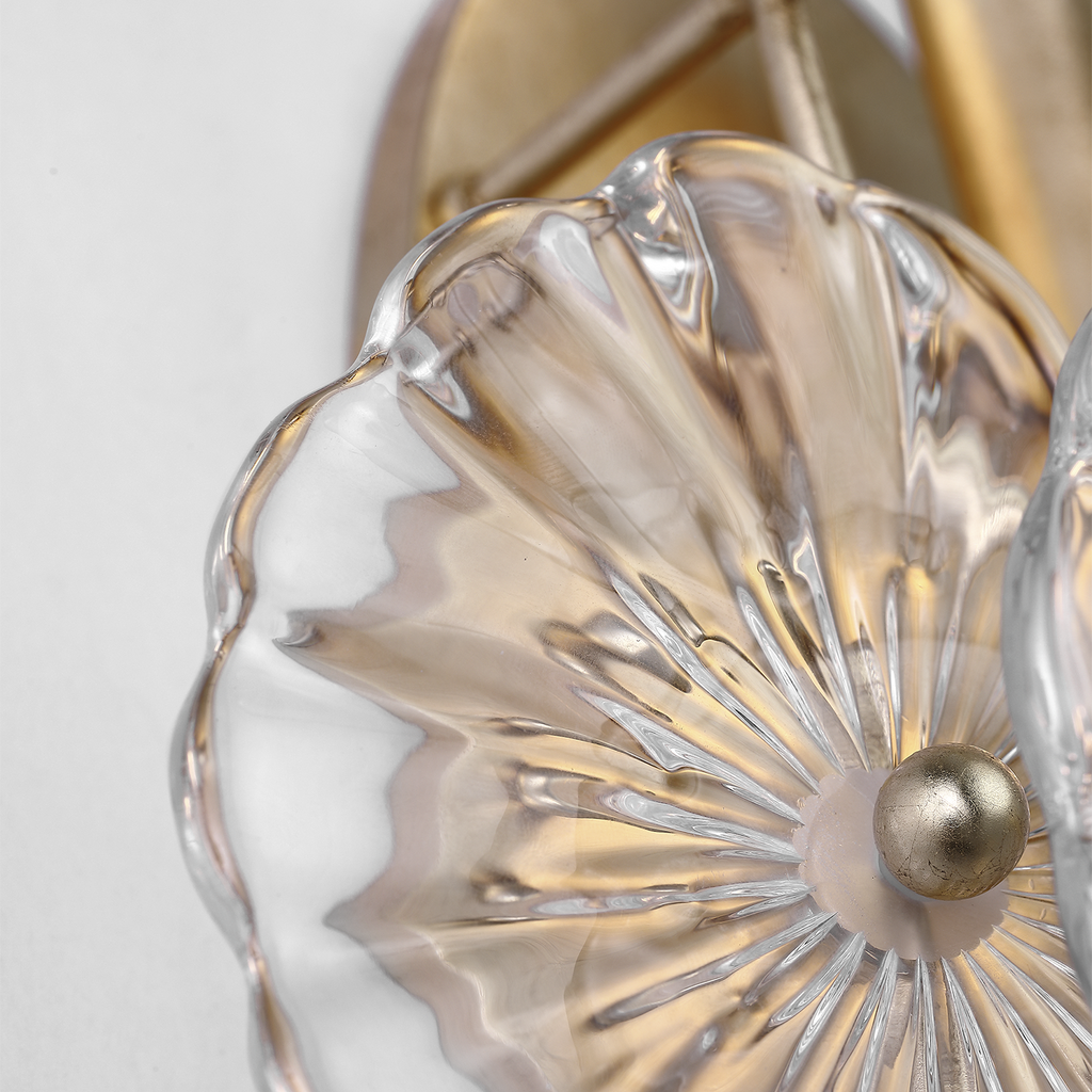 Gianna 21" Layered Sconce | Gild | Clear Glass