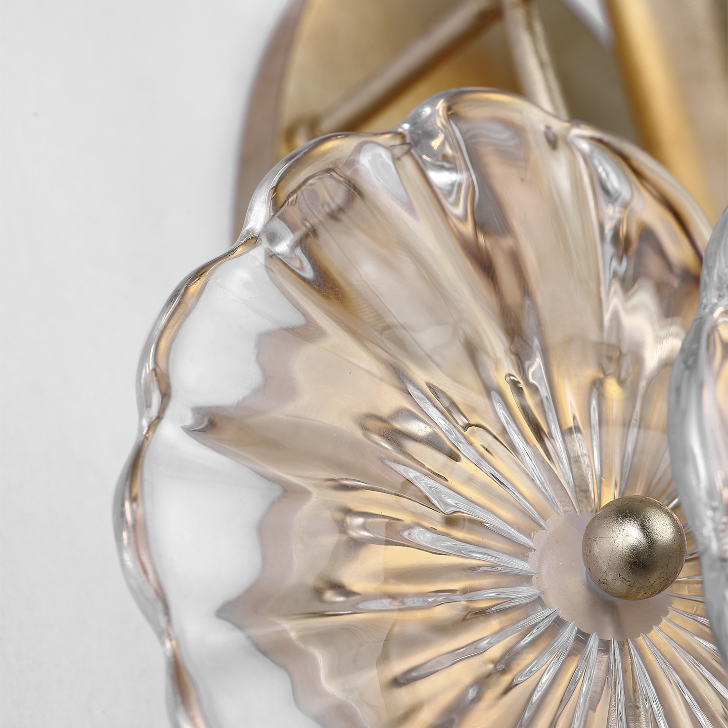 Gianna 21" Layered Sconce | Gild | Clear Glass