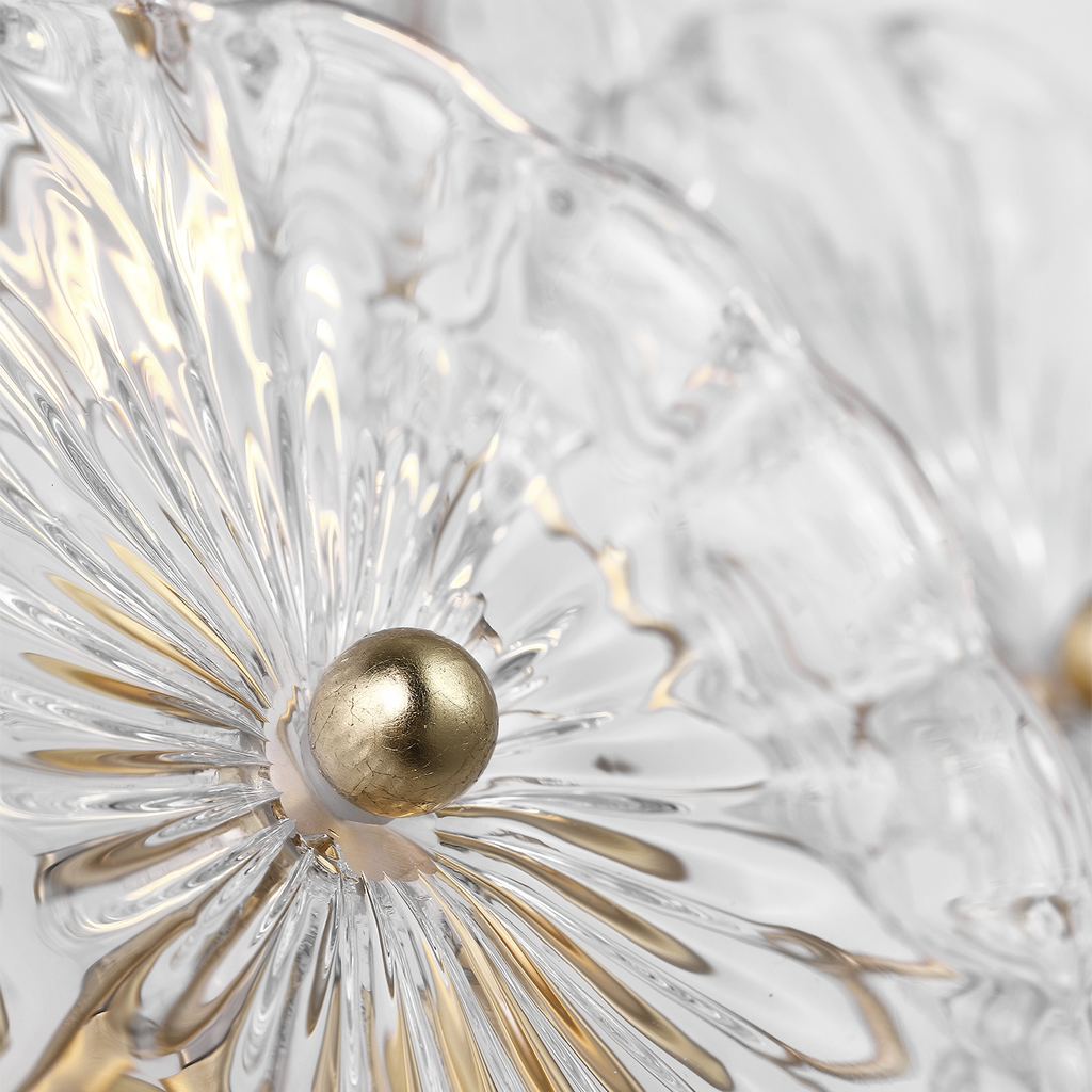 Gianna 21" Layered Sconce | Gild | Clear Glass