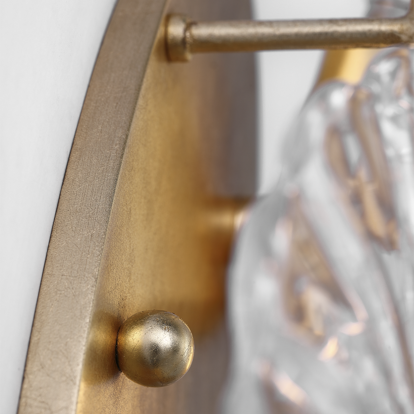 Gianna 21" Layered Sconce | Gild | Clear Glass