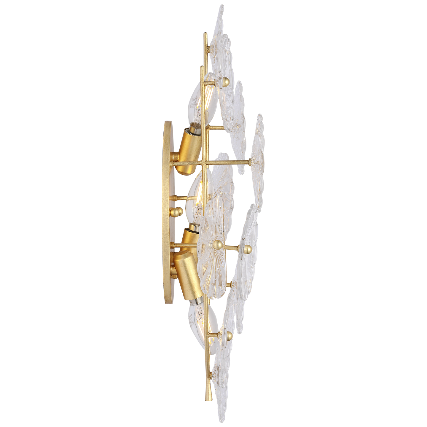 Gianna 21" Layered Sconce | Gild | Clear Glass