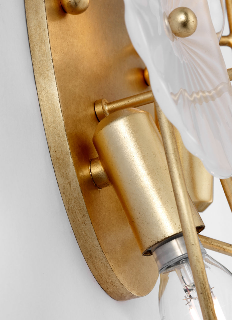 Gianna 21" Layered Sconce | Gild | Frosted Glass