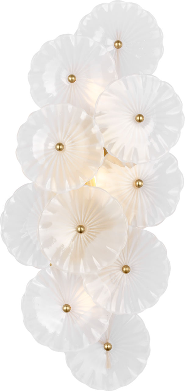 Gianna 21" Layered Sconce | Gild | Frosted Glass
