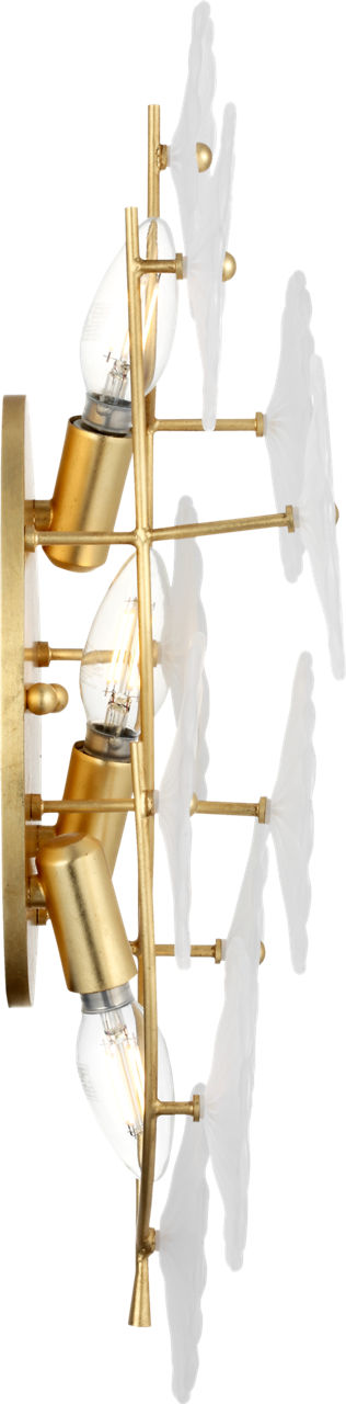 Gianna 21" Layered Sconce | Gild | Frosted Glass