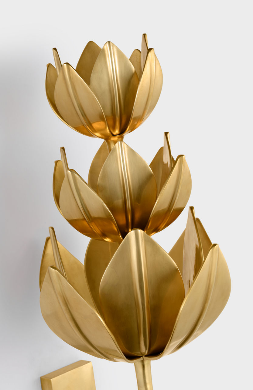 Alberto Extra Large Three Tier Sconce | Antique-Burnished Brass