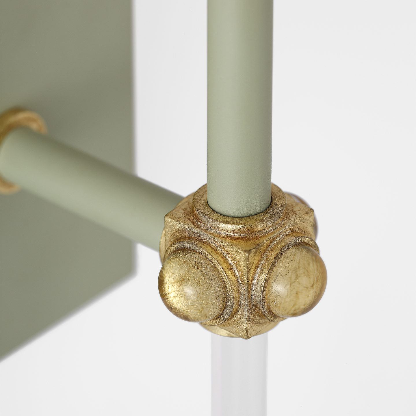 Lucia 21" Cordless Sconce | Celadon and Crystal | Linen Shade