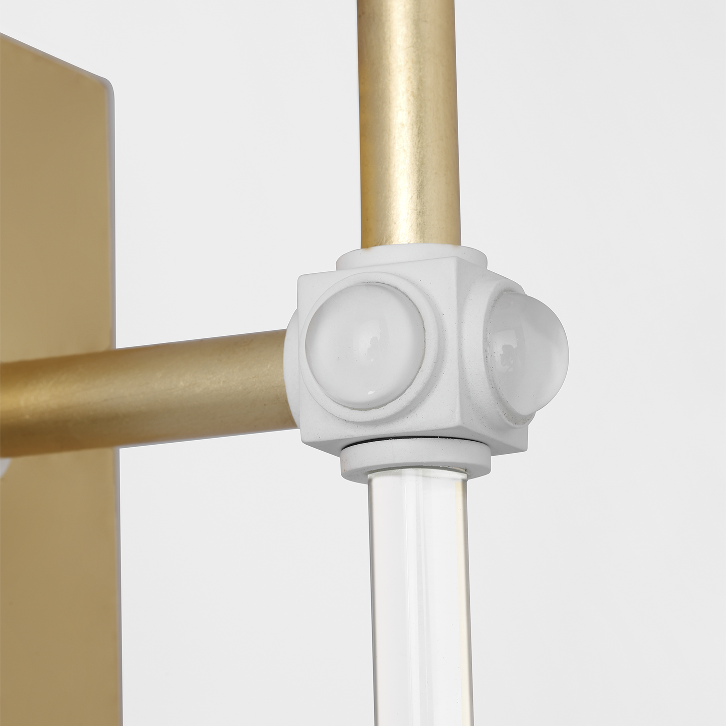 Lucia 21" Cordless Sconce | Gild and Crystal | Linen Shade