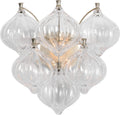 Caselli 15" Sconce | Burnished Silver Leaf | Clear Glass