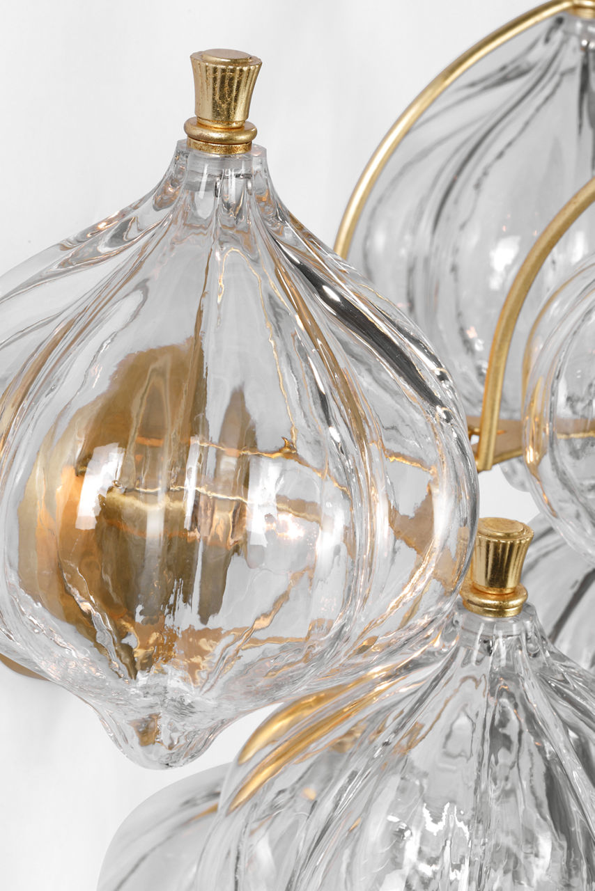 Caselli 15" Sconce | Gild | Clear Glass