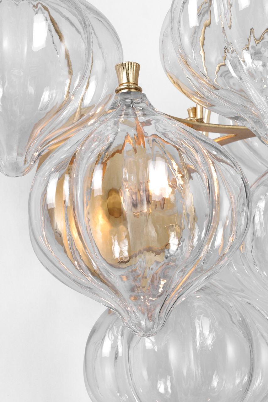 Caselli 15" Sconce | Gild | Clear Glass