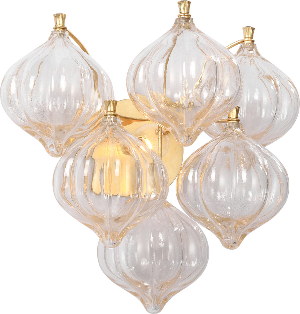 Caselli 15" Sconce | Gild | Gold Fleck Glass