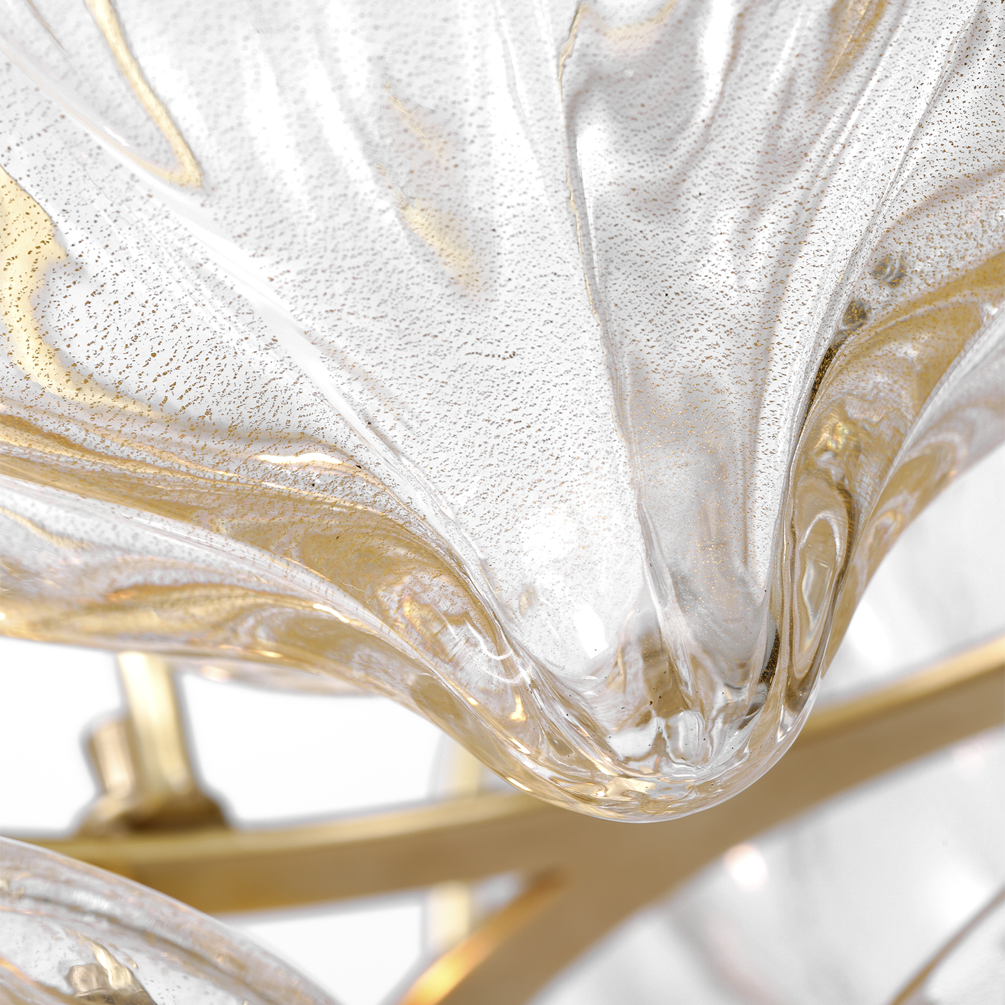 Caselli 15" Sconce | Hand-Rubbed Antique Brass | Gold Fleck Glass