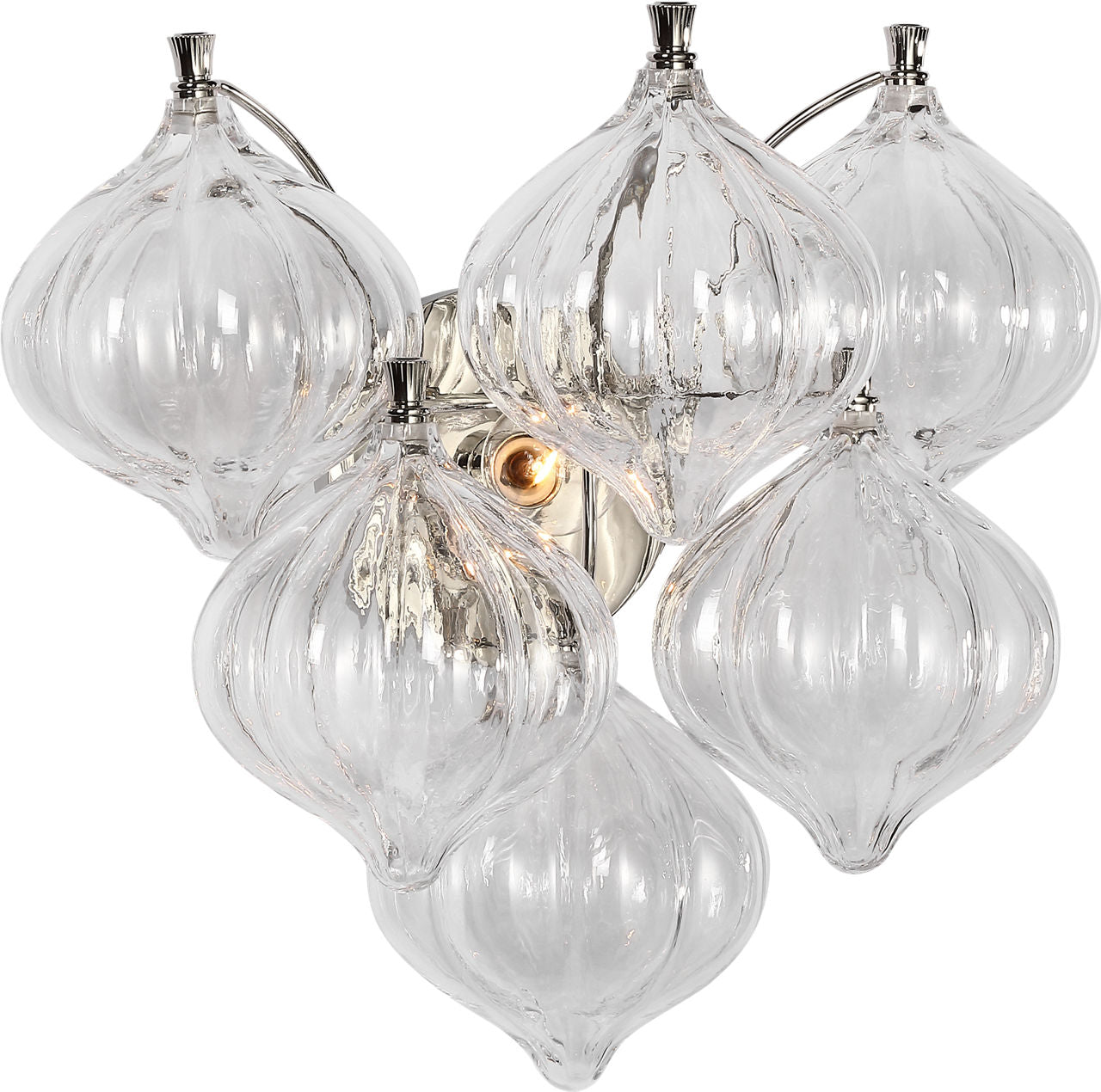 Caselli 15" Sconce | Polished Nickel | Clear Glass