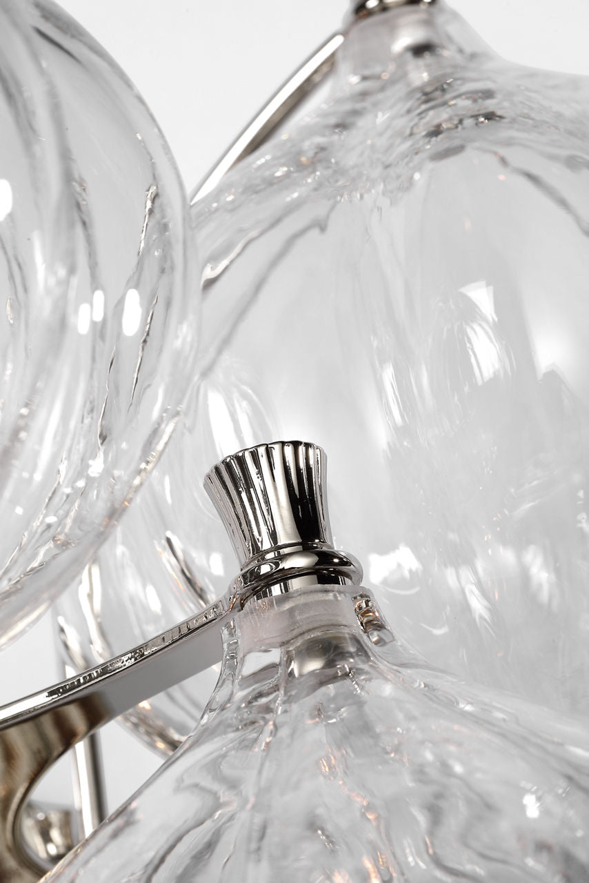 Caselli 15" Sconce | Polished Nickel | Clear Glass