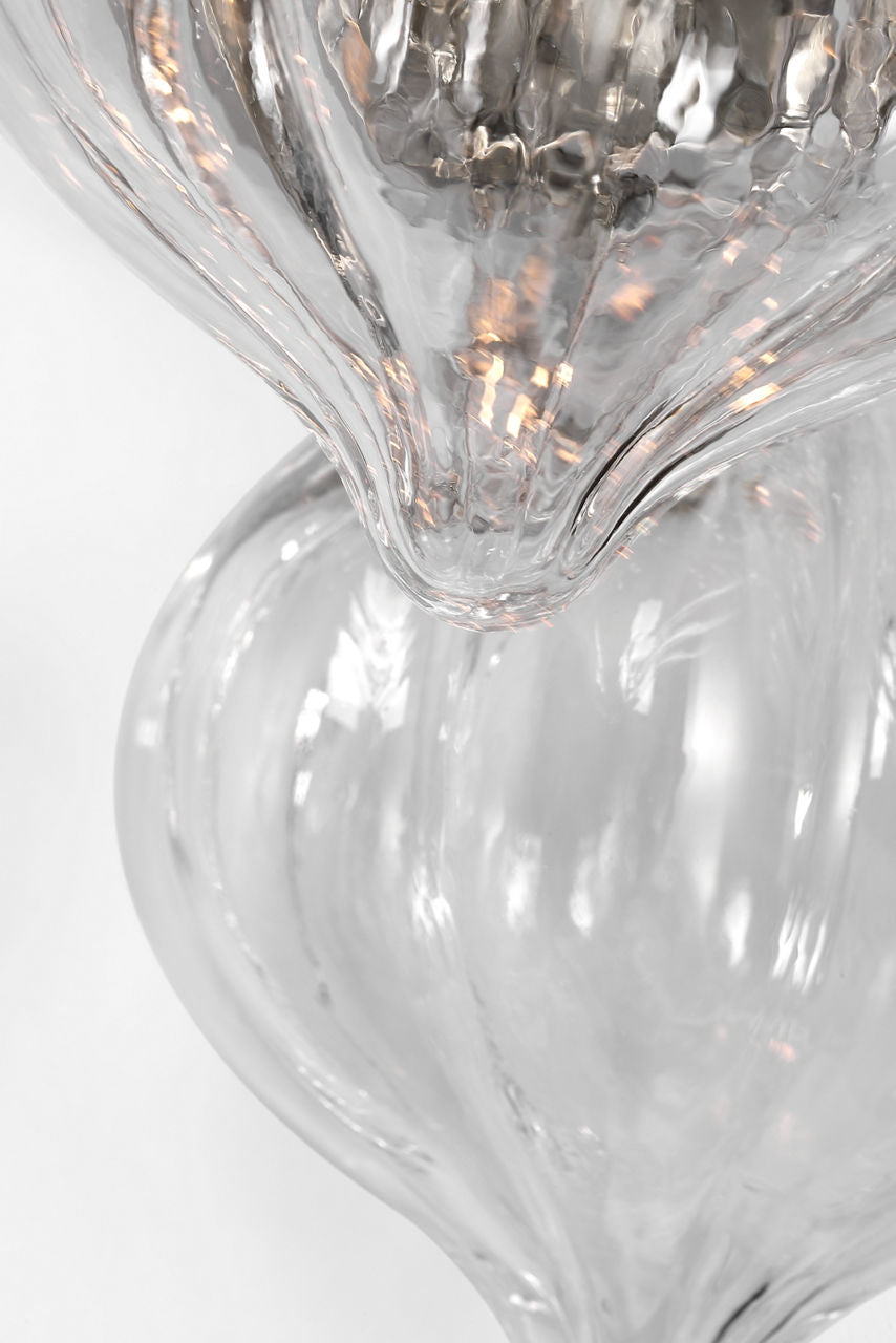 Caselli 15" Sconce | Polished Nickel | Clear Glass