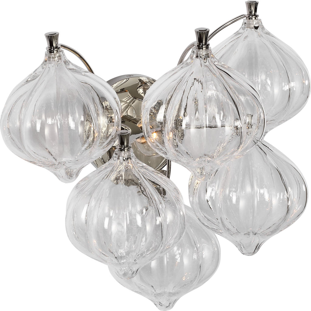 Caselli 15" Sconce | Polished Nickel | Clear Glass