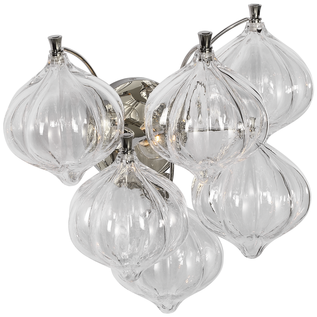 Caselli 15" Sconce | Polished Nickel | Clear Glass