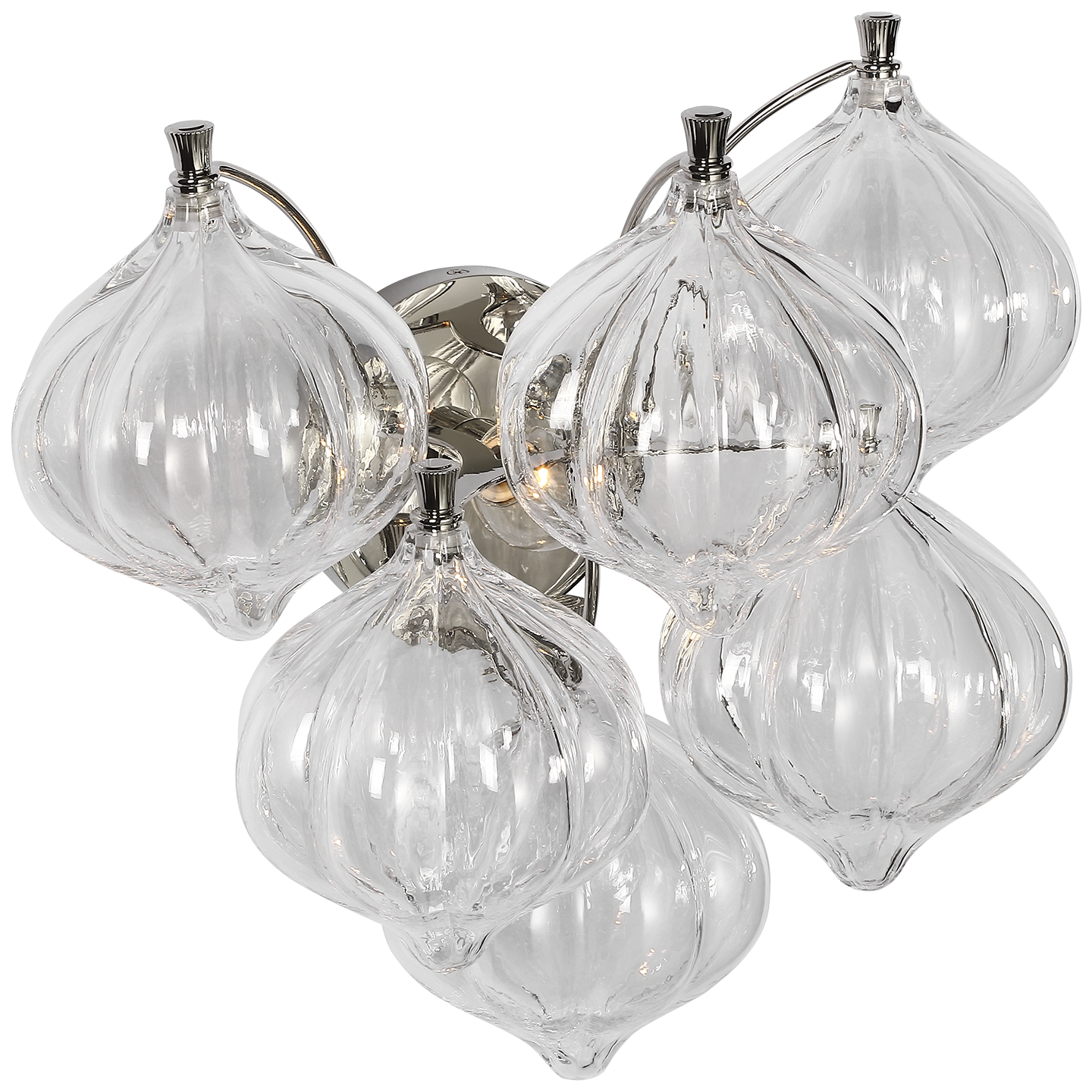 Caselli 15" Sconce | Polished Nickel | Clear Glass