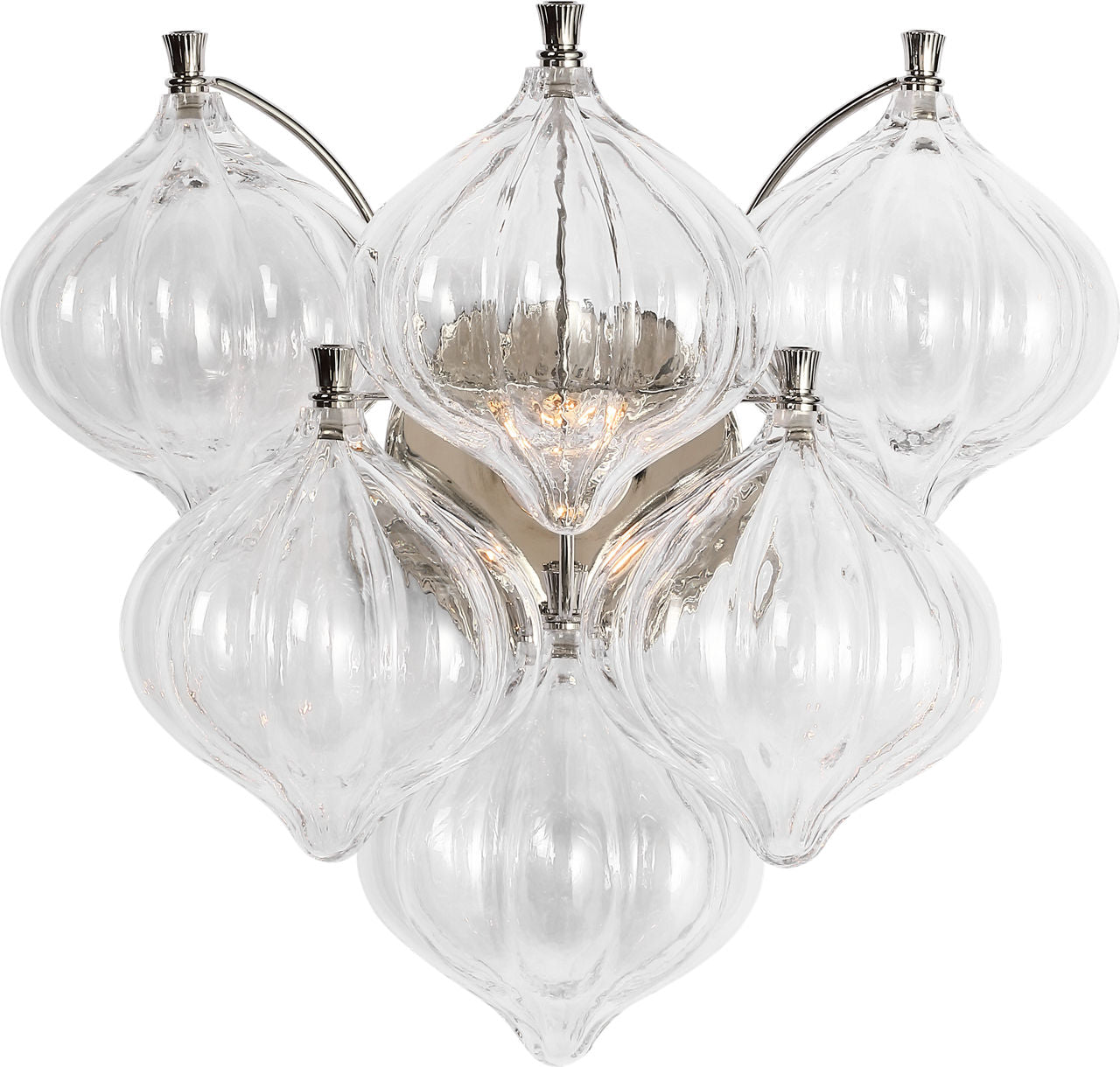 Caselli 15" Sconce | Polished Nickel | Clear Glass