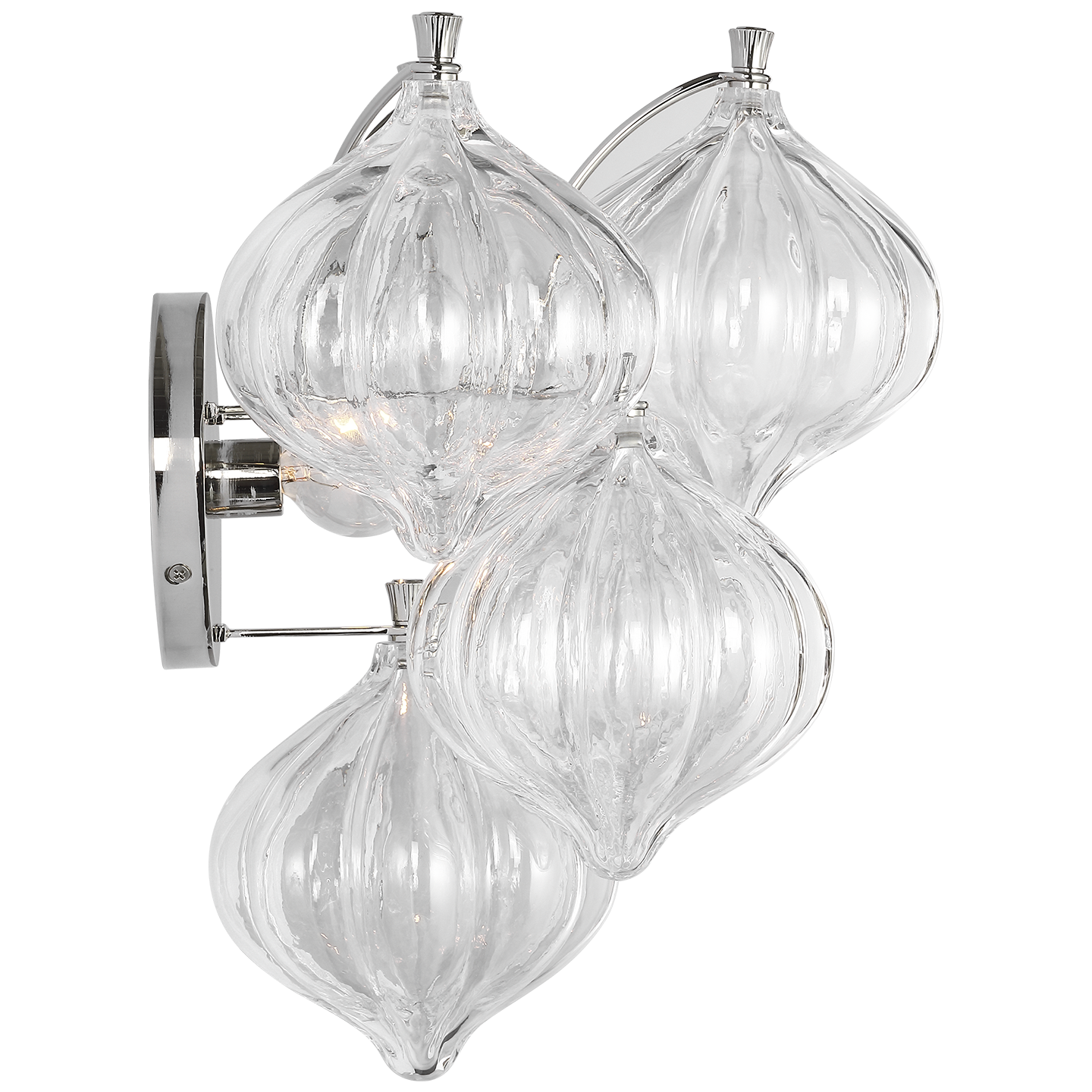 Caselli 15" Sconce | Polished Nickel | Clear Glass