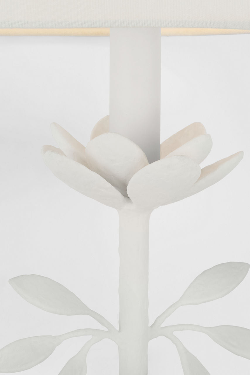 Clementine 22" Tail Sconce | Plaster White | Linen Shade