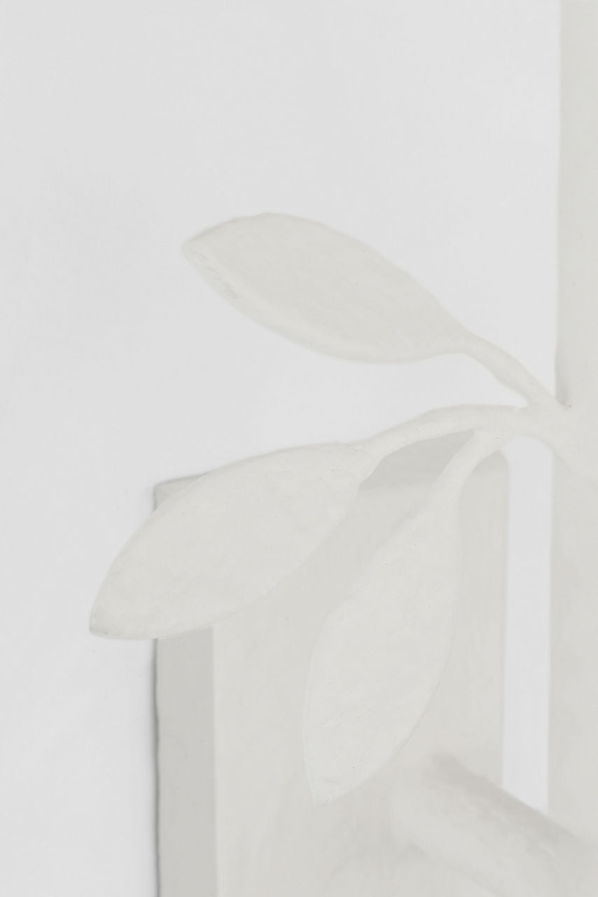 Clementine 22" Tail Sconce | Plaster White | Linen Shade
