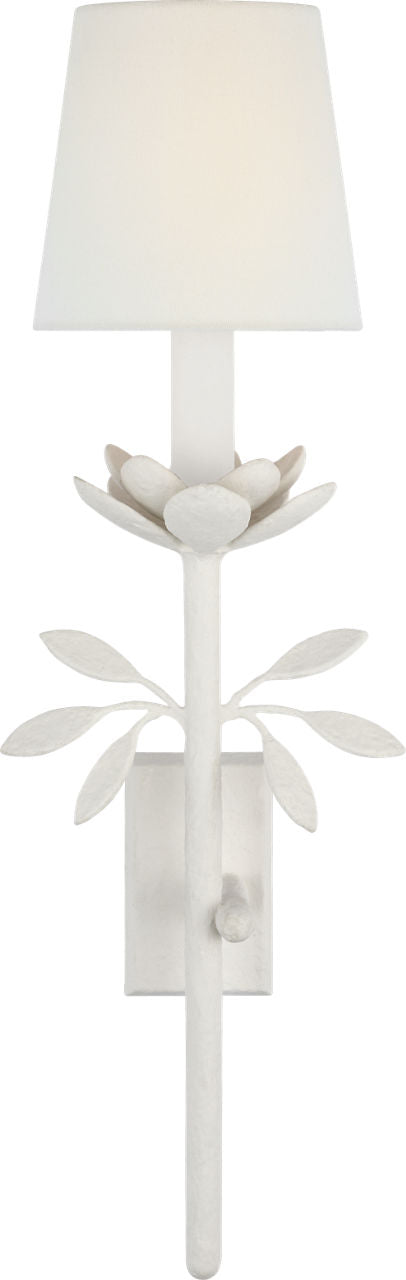 Clementine 22" Tail Sconce | Plaster White | Linen Shade