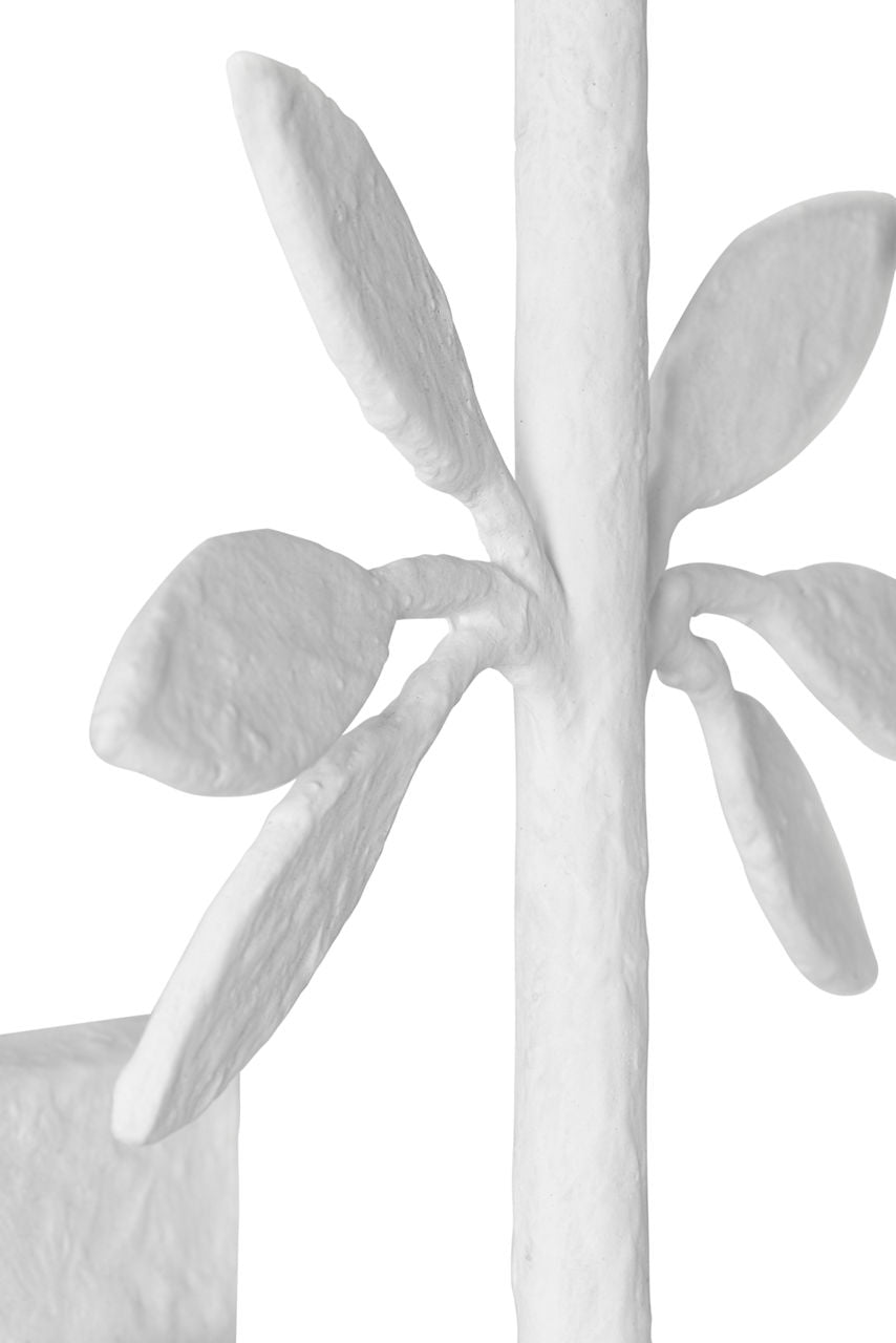 Clementine 34" Tail Sconce | Plaster White | Linen Shade