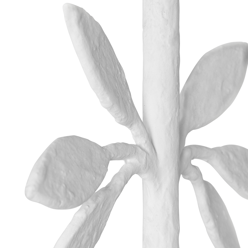 Clementine 34" Tail Sconce | Plaster White | Linen Shade