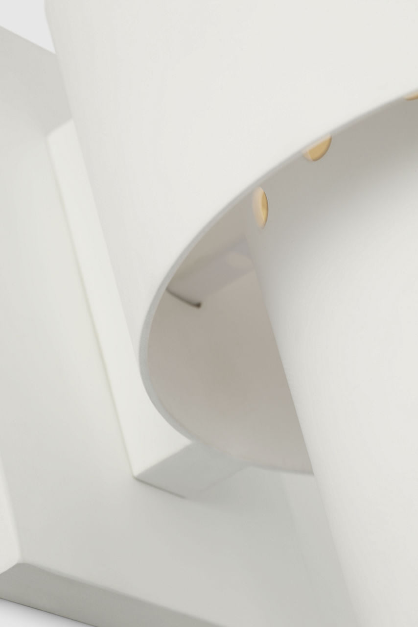 Chalmette Medium Layered Sconce | Plaster White