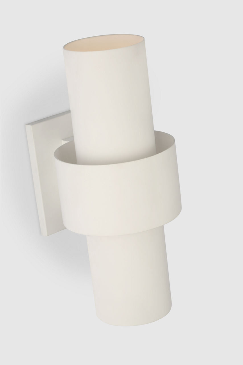 Chalmette Medium Layered Sconce | Plaster White