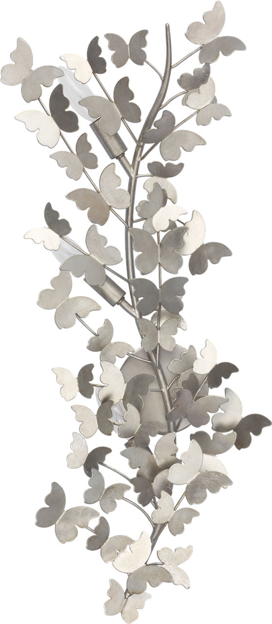 Farfalle 29" Right Sconce | Burnished Silver Leaf