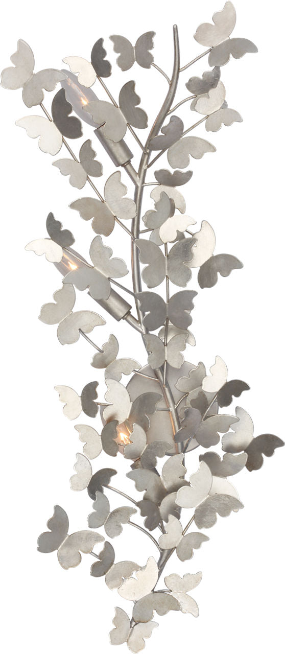Farfalle 29" Right Sconce | Burnished Silver Leaf