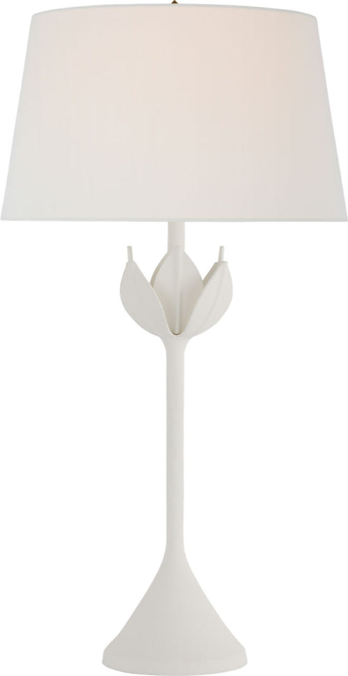 Alberto Large Table Lamp | Plaster White | Linen Shade