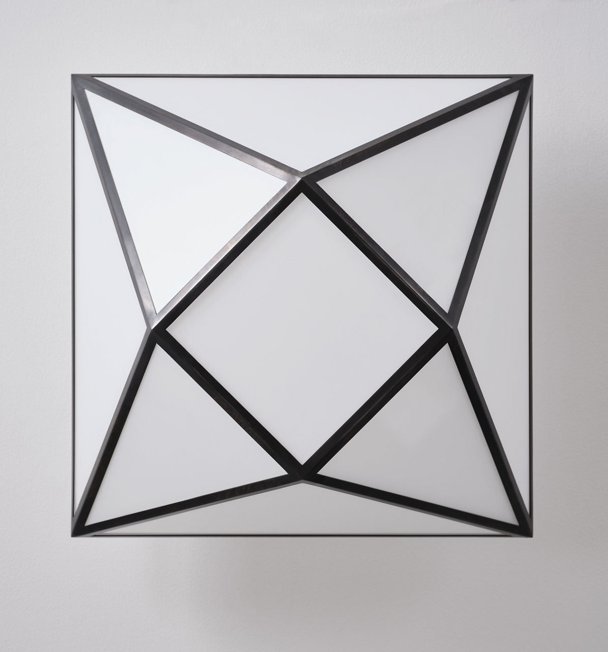 Lorino Large Semi-Flush Mount | Bronze | White Glass