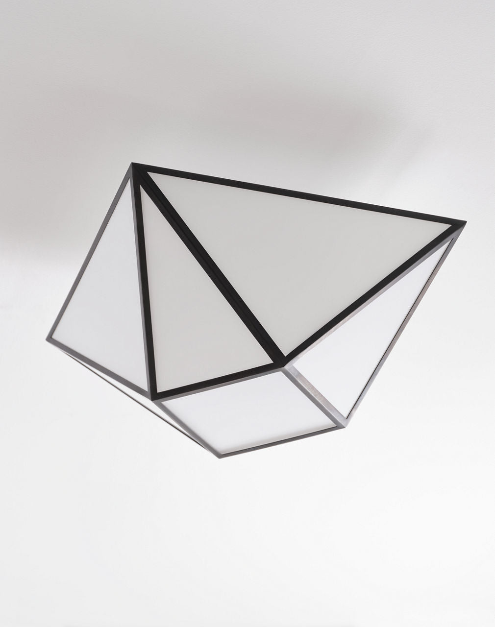 Lorino Large Semi-Flush Mount | Bronze | White Glass