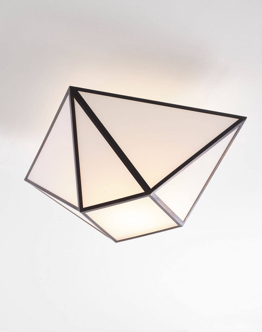 Lorino Large Semi-Flush Mount | Bronze | White Glass