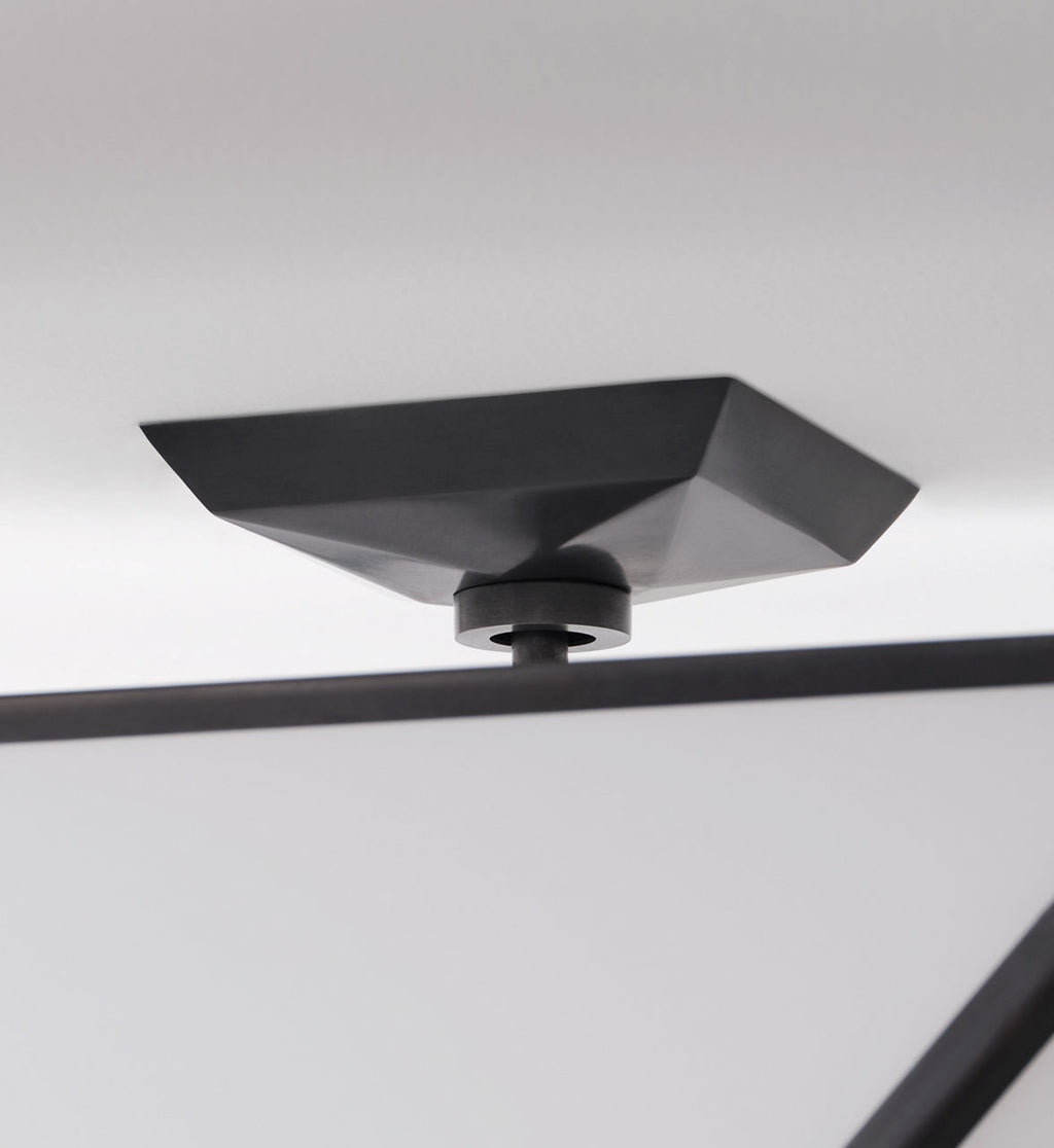 Lorino Large Semi-Flush Mount | Bronze | White Glass