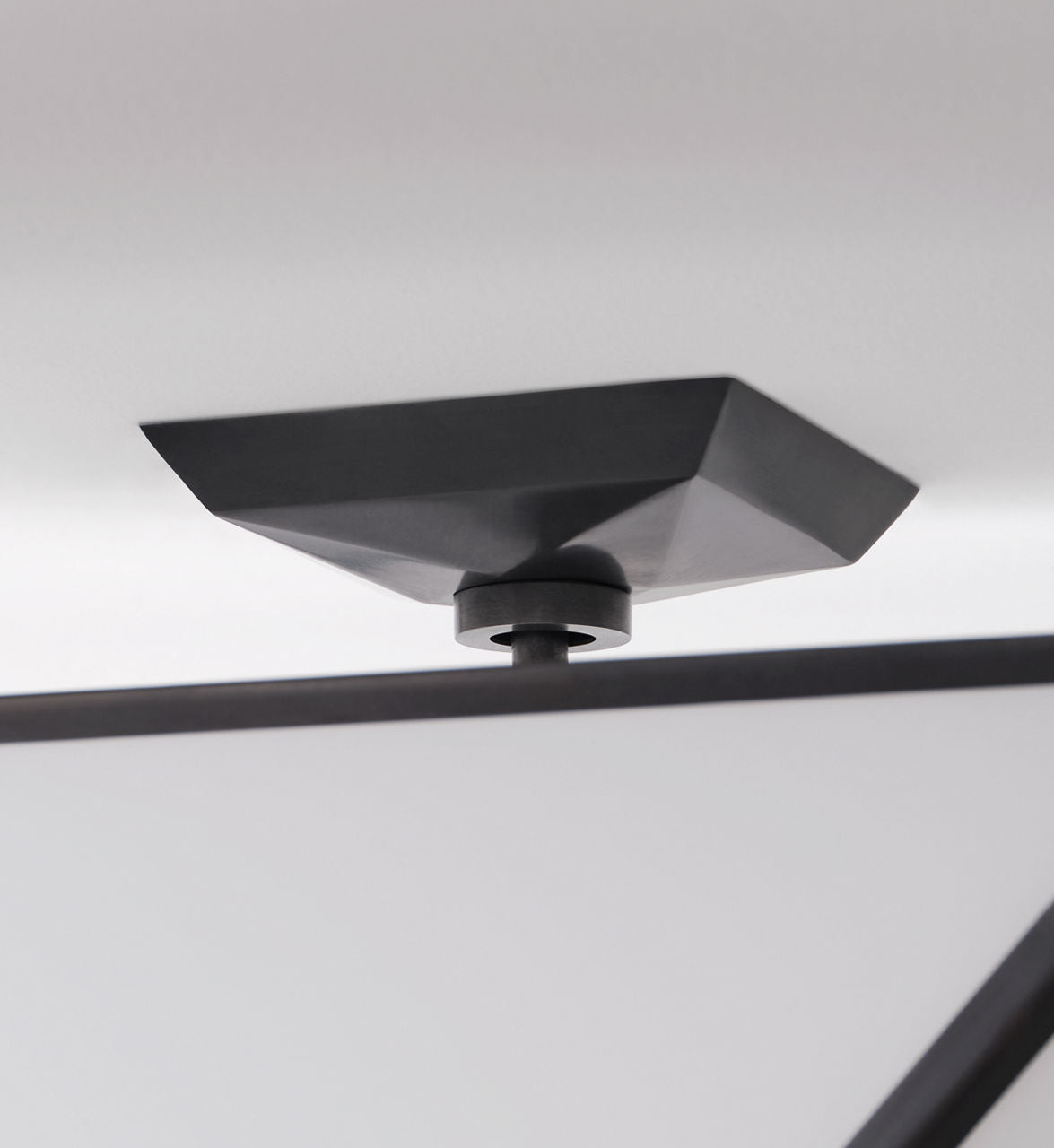 Lorino Large Semi-Flush Mount | Bronze | White Glass