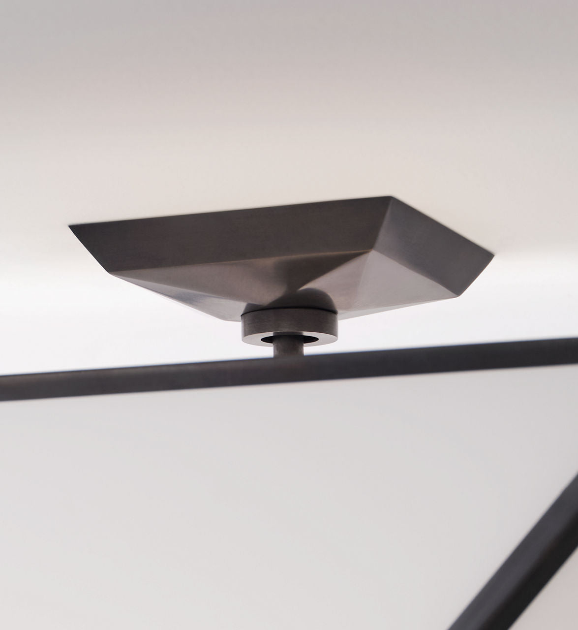 Lorino Large Semi-Flush Mount | Bronze | White Glass