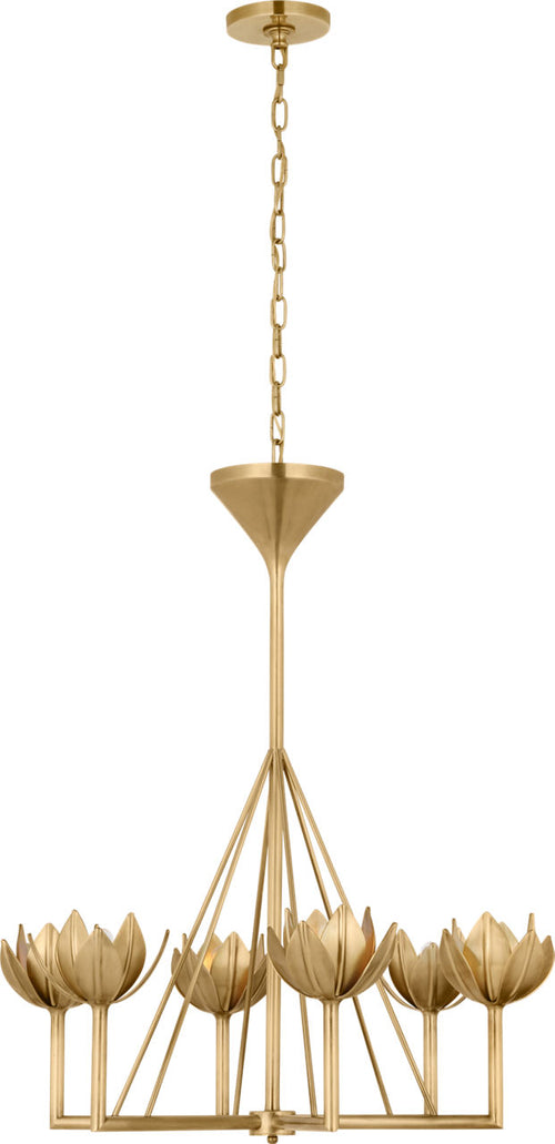 Alberto Small Single Tier Chandelier | Antique-Burnished Brass