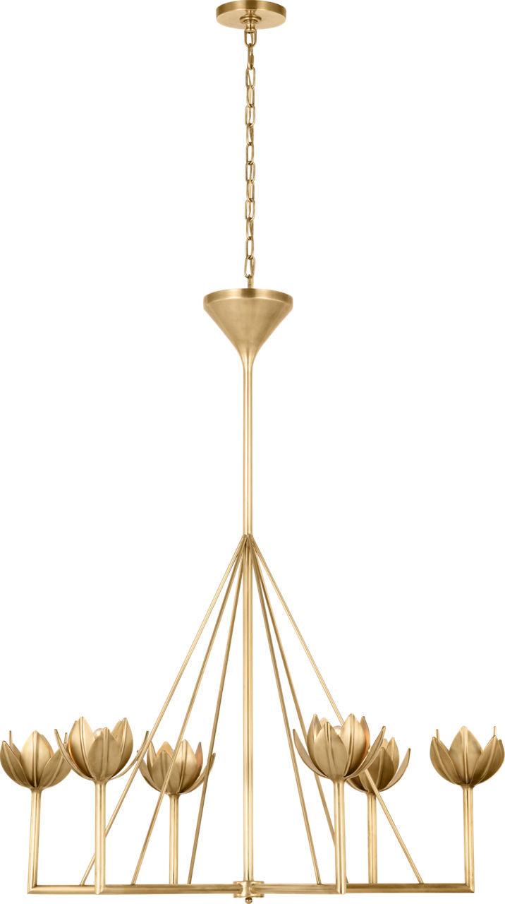 Alberto Large Single Tier Chanderlier | Antique-Burnished Brass