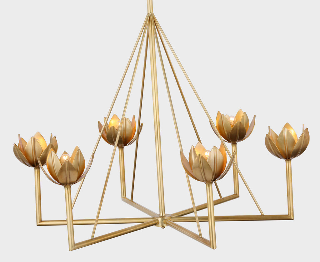 Alberto Large Single Tier Chanderlier | Antique-Burnished Brass