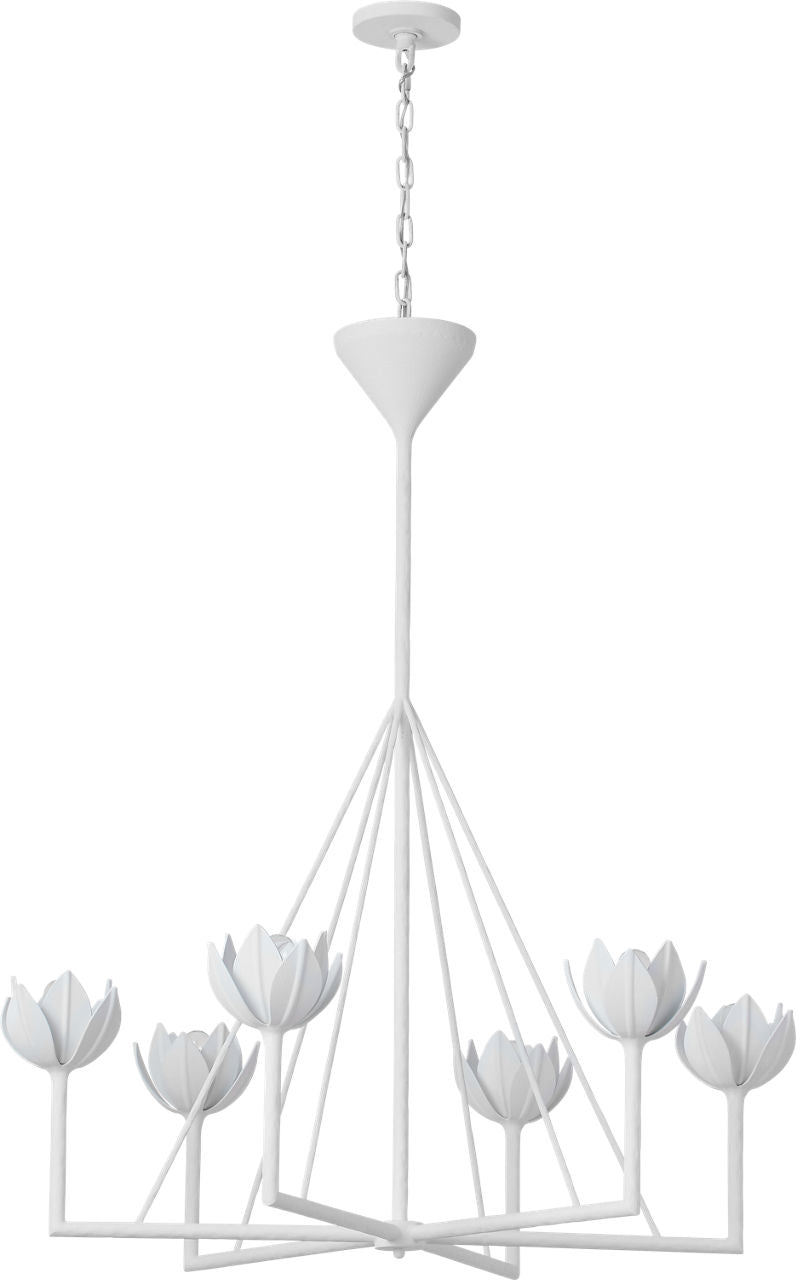 Alberto Large Single Tier Chandelier | Plaster White