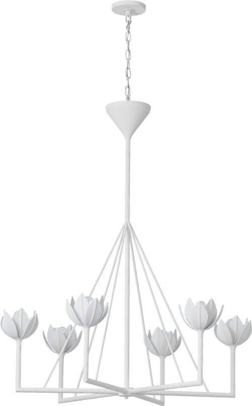 Alberto Large Single Tier Chandelier | Plaster White